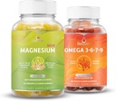 BeLive Magnezij GLycinate & Omega 3-6-7-9 paket za sprostitev, spanje, možgani, srce in Inmune sistem podpora
