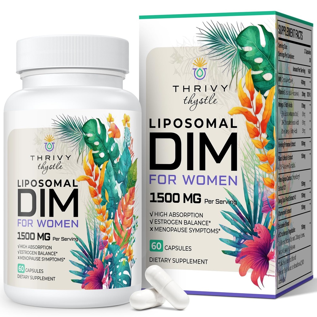Liposomski DIM dodatek - 1500 mg ženske DIM dodatek - estrogen dodatki vsebujejo vitamin E, večer Primrose, črna Cohosh, Omega-3 maščobne kisline