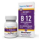 Superior vir No Shot Vitamin B-12 Metilkobalamin 1000 mcg, B-6, & Metilfolate 1000 mcg - Podpira energijo, možgane in zdravje srca - Bariatric prijazno - 60 Podjezično raztapljanje tablete