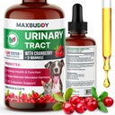 MaxBuddijeva naravna podpora za zdravljenje UTI - Cranberry Sein Tract Infection Care & Prevention Pomoč za mačke in pse – Ledvice & Bladder Wellness dodatek kapljice - Podpora za pretok urina