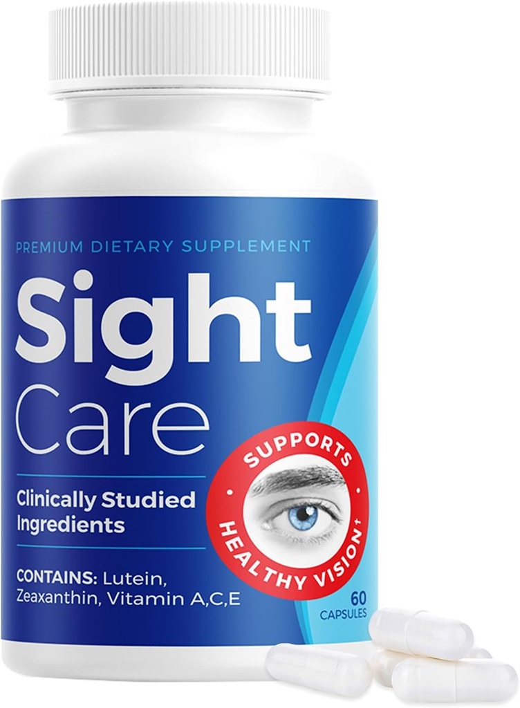 SightCare - Podpora za vid - Naravna formula za zdravje oči, jasnost in fokus - Napredna podpora za oči, 60 kapsul - 2 tableti dnevno