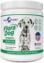 Vital Planet - Flora Dog Probiotic Powder Supplement z 20 milijardami kultur in 10 sevi, visoka moč imunske in prebavne podpore Probiotiki za pse, 3,92 oz., 111 Grams, 30 Serving