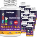 NuBest Tall 10+ Premium Bone Strength Formula, Izboljšana imuniteta in splošno zdravje za starost 10+ s kalcij, vitamin D3, vitamin K2 in multivitaminski paket 12