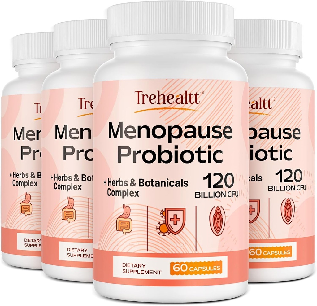 Menopavza dopolnila za ženske, 120 milijard CFU probiotik, 13-v-1 zelišča in botanični kompleks, za Hormone Menopause, Hot Flashes, nočno potenje, Mood Swingers, spalne motnje, Vegan, 240 Kapsule