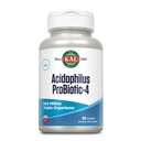 KAL Acidophilus ProBiotic-4, 500 milijonov CFU, štirje probiotični sevi, probiotiki za ženske in moške, zamrznjeni posušeni, L. acidophilus, L. bulgaricus, S. termophilus, B. bifidum, 100 servingov, 100 VegCaps