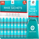 Medi stopnja Sinus Rinse Packets – Nasal Izpiranje Essentials Komplet 130 x Sol Packets in Priročno shranjevanje vrečke - Uživajte naporno Nasilje nos doma ali na Go z našimi Neti Pot Sol Packets