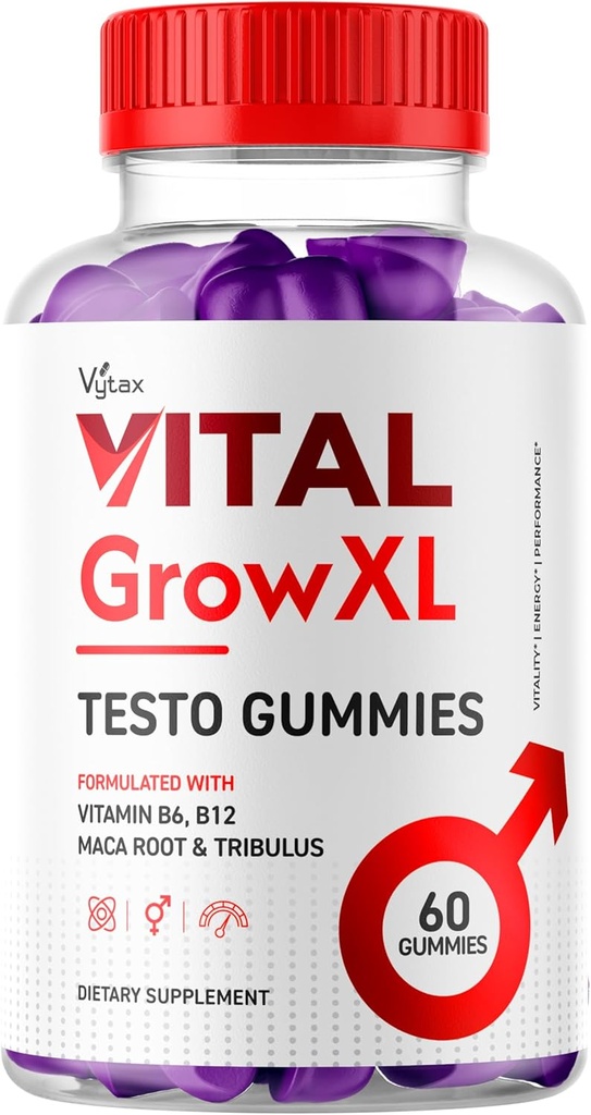 Vital Grow XL Gumies, Vital Grow XL Testo Gumies Največja moč Napredno Vitamin Formula, Vital GrowXL VitalGrowXL Me Gomitas Premium Žvečljiva Vitalgow dodatek (60 Gummies)