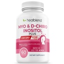 Myo & D- Chiro Inositol Plus dopolnilna mešanica, hormonsko ravnovesje, zdravo ovulacijo in splošno podporo za dobro počutje za ženske, plodnost in zdravje nosečnosti, 60 kapsul