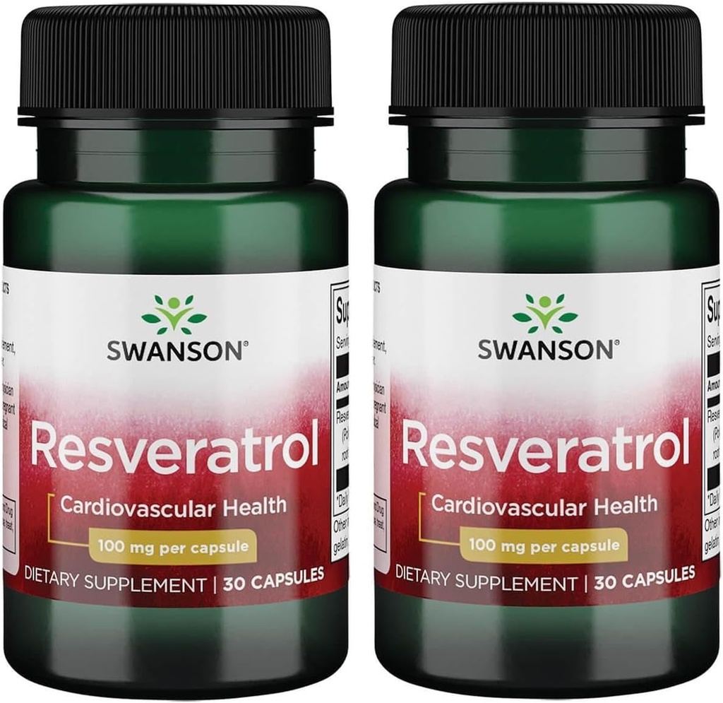 Swanson Resveratrol 100 miligramov 30 kapsul (2 pakiranji)