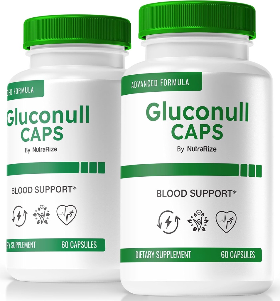 (2 paket) Gluconull Caps, Uradna formula Gluco NullCaps, Čista podpora za stabilne ravni in energijo goriva za splošno zdravje, vse naravne sestavine, Gluco Null Glyco Optimizer (120 kapsul)