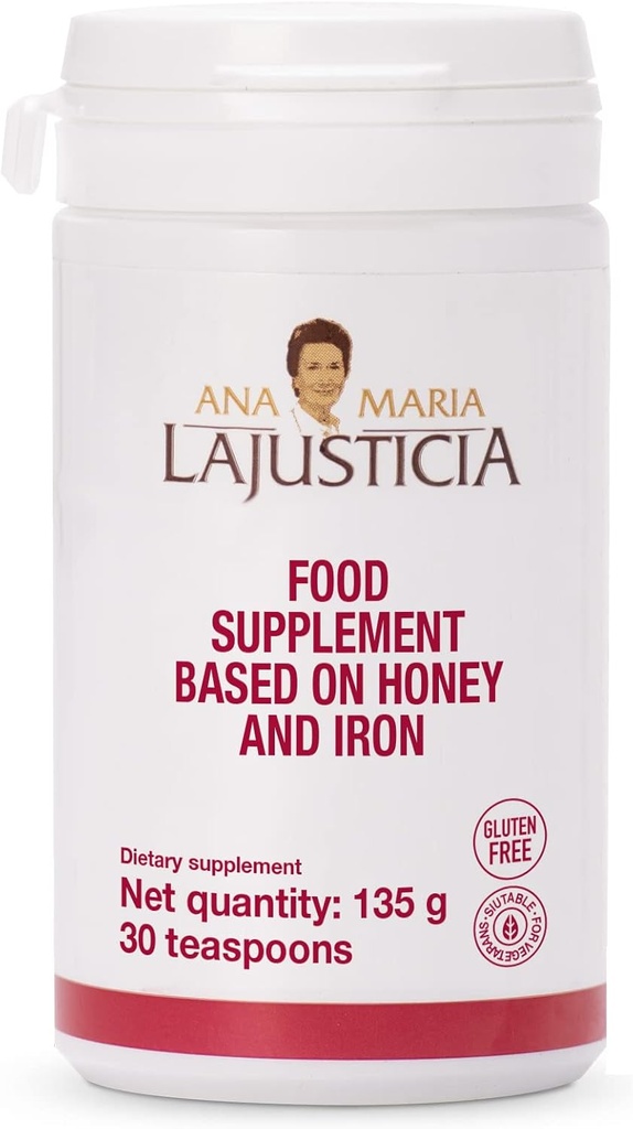 Ana Maria Lajusticia - Likalnik z medom - prehranska dopolnila - 135g (30 čajnih žličkov)- Mlekarna in Gluten brezplačno. Vegetarijansko prijazno. Popolno za spodbujanje vaskularnega zdravja.