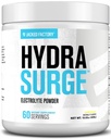 Tovarna jacked HYDRASURGE Elektrolit v prahu - Hidracija dodatek w/Ključni minerali, himalajska morska sol, kokosova voda - Keto prijazen, naravno sladkan - 60 Strežniki, Limonada