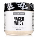 NAKED VANILLA WHey Protein 1Lb, samo 3 sestavine, Vse naravne travniške hranilne sirotkine beljakovine v prahu + Vanilla + Coconut Sugar-GSO-free, Soy Free, Gluten Free. Pomoč Mišična rast, 12 Strežnice