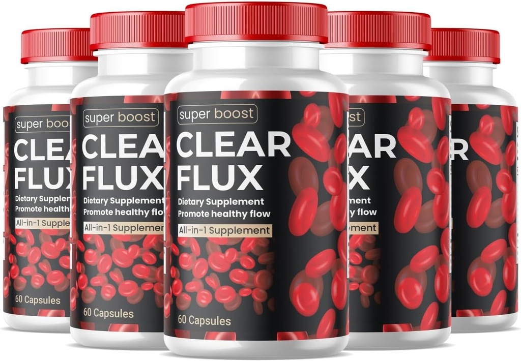 (5 pakiranj) Počisti Flux dodatek Detox čiščenje, Kapsule Čistilo za krvne žile Podpora Napredna formula, ClearFlux kapsule Največja moč vse naravne vitamine zdravje (300 kapsul)