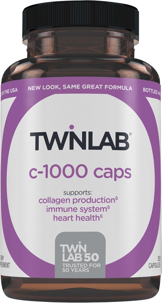 Twinlab C-1000 Caps - prehranska podpora za moške in ženske - 250 kapsul