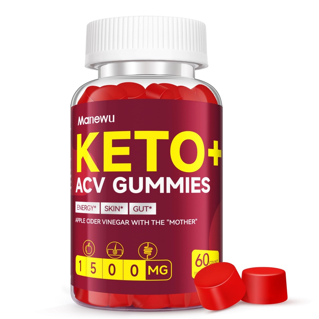 Keto ACV Gummies - 1500mg Keto Gummies Prehranska dopolnila za ženske in moške - Naravni jabolčni kis z materjo - Gluten Free, Vegan, Non-GMO, Made in USA Visit The Store