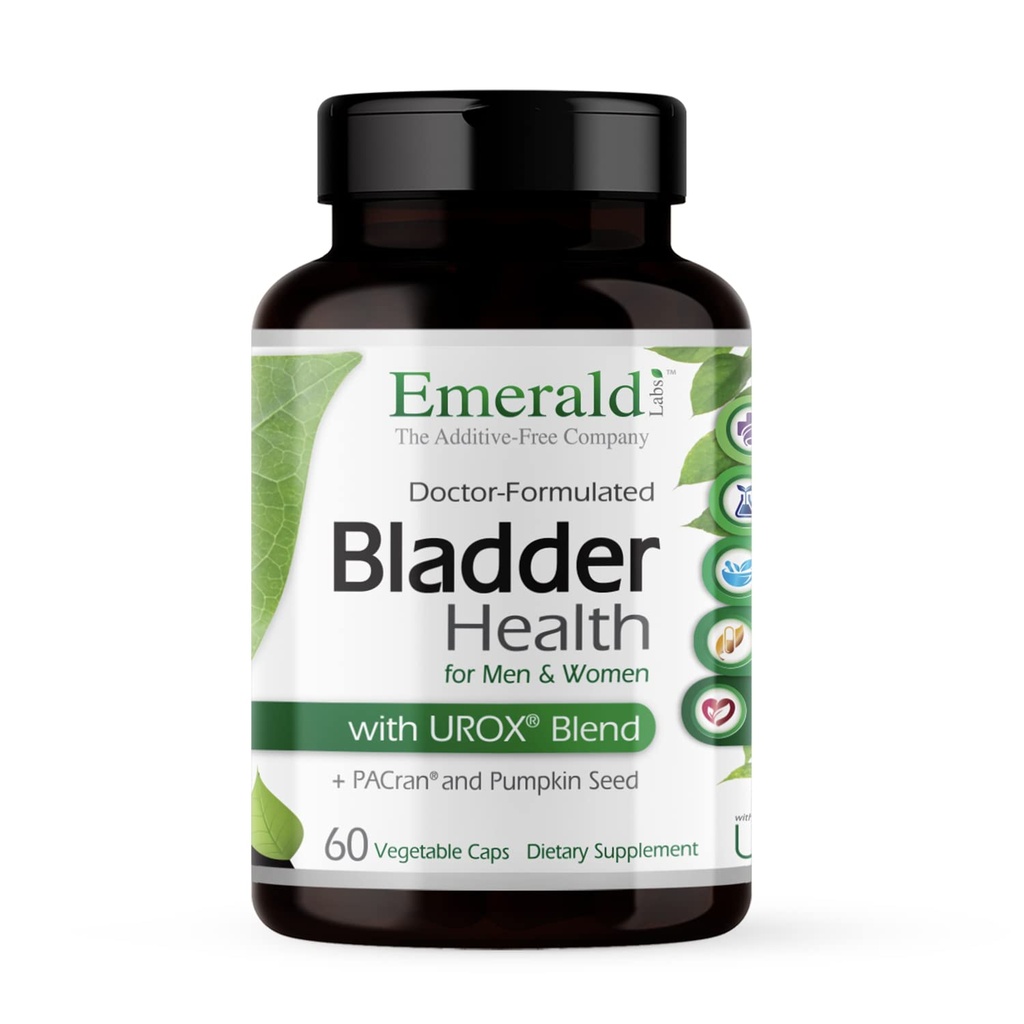 EMERALD LABS Bladder Health - brusnični ekstrakt dodatek z Bučno seme ekstrakt in konjsko repo - Ponudbe Podpora sečilnega trakta* - 60 Zelenjavne kapsule (30-dnevna oskrba)