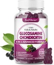 mehkužec glukozamin hondroitin gumies, brez sladkorja glukozamin hondroitin MSM Dodatek z Bezgove kurkuma podpira skupno zdravje in antioksidant, Bezgove jagode arome 60 Število