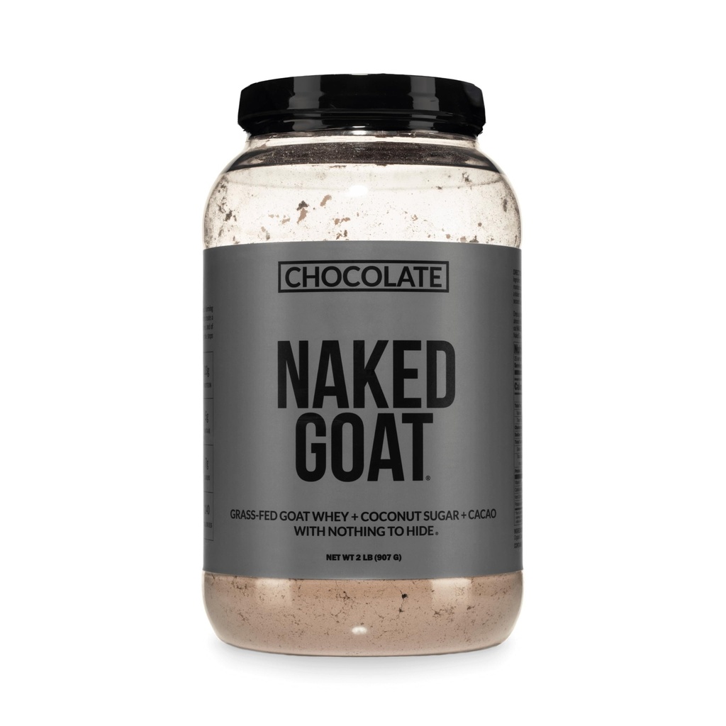 Naked Koze čokoladni proteini v prahu - Pasture Fed Goat Whey Protein Powder from Majhne Herd Dairies - samo 3 sestavine - brez GSO, brez soje - vse naravne - 23 Gram beljakovin - 25 Servisi