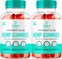 (2 paket) Harmony Glow Gummies, Harmony Glow Hemp Gummies, Harmony Glow dodatek, Harmony Glow Naravna Hemp, HarmonyGlow Hemp Gummies, Harmony Glow Multivitaminski Gummies, 60 Gummies za 2 meseca
