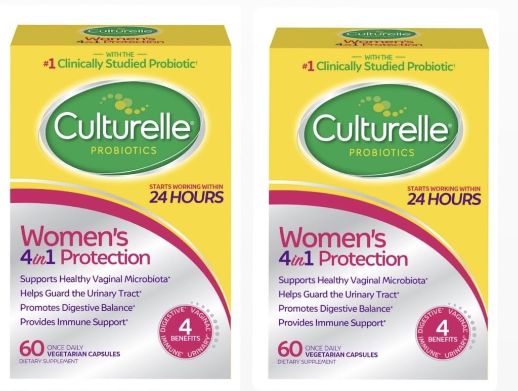 Kulturne ženske zdravo ravnovesje dnevno probiotiki za ženske - podpira prebavne, vaginalne in imunske zdravje, občasno drisko, plin in napenjanje - Non-GMO 60ct (2 -Pack) (2)