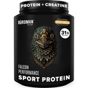 BIRDMAN Falcon Performance Vegan Protein Powder, 31g Beljakovine, 5g Kreatin, 5g BCAA, probiotiki, Elektroliti, Pred vadbo, Nizki ogljikovi hidrati, brez sladkorja in mlečnih izdelkov, Rastlinski Vanilla Protein -19 Servisi