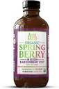 Andi Lynn's SpringBerry, Organic Black Elderberry Syrup, Pollen Defense & Sinus Relief for Seasonal Alergies, Herbal Imune Support Supplement for Children & Adult, 4 oz