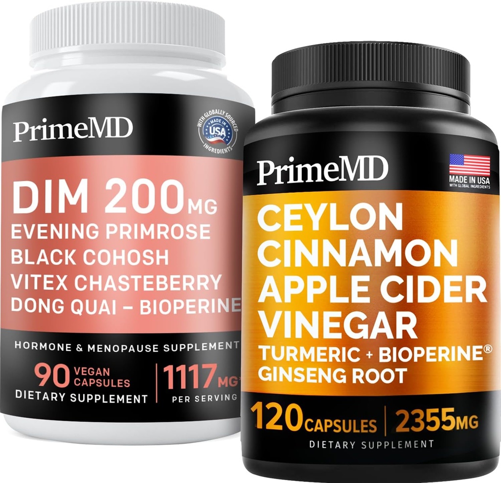 Ceylon Cinnamon (1 pk) in menopavza podpora (1 pk) Dopolnilo Bundle - Močni vitamini za srce, Presnova, Hormon, in imunske podpore - Ne- GMO, Vegan, Gluten-free