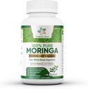 Organic Aura Moringa Kapsule - 240 Ct Veleprodaja Pack. Verodostojni Raw Moringa Leaf Supplement for Energy, Presnova, Dojenje, Immunity & Joint Health. Cele Leats Green Super Food Nutrition.