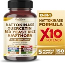 Nattokinase 5000FU Quercetin Red Yeast Rice Hawthorn - Skupna Wellness podpora - Made in USA