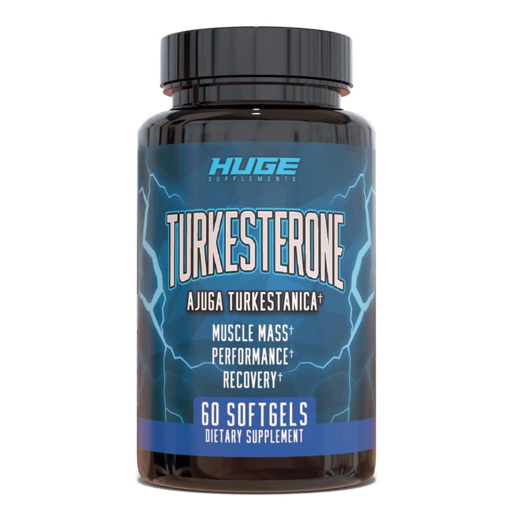 Turkesterone Supplement (500mg) Ajuga Turkestanica Extract, Izboljšati Lean Muscle Mass, Vadba zmogljivosti, Izboljšati okrevanje mišic z našo softgel Absorpcijske tehnologije (60 Softgels)