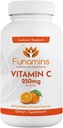 Vitamin C Gumies, 250 mg na strežbo, 60 Count, Vegan, Antioksidant, Imunska podpora, mišice, sklepi; za otroke & odrasli; Orange Flavor