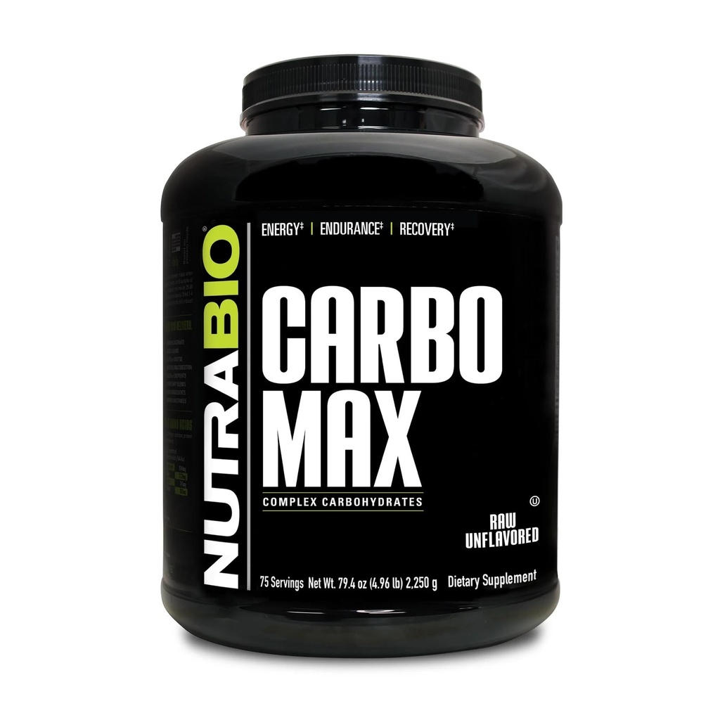 NutraBio CarboMax Maltodekstrin Powder - ogljikov hidrat Prašek za trajno energijo - Kalorie Bogat za mišice in telesne mase - brez arome - 5 funtov, 75 Servingov
