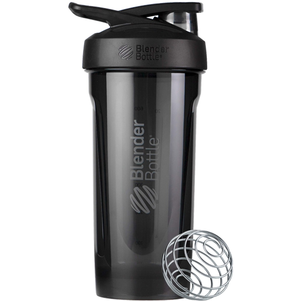 BlenderBottle Strada Tritan Shaker steklenica z zaklepanjem Lid, 28-Ounce, črna