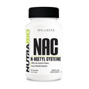 NutraBio N-Acetil Cysteine dodatek (NAC) - 90 kapsul, 600 mg vsak - močan antioksidant - Imunska podpora - povečanje glutation
