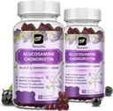 (2 paket) Glukozamin Chondroitin Gumies, Dodatna moč skupna podpora dodatek z MSM & Elderberry za mobilnost in prilagodljivost, Antioksidant podpora za moške in ženske, 120 Gumies