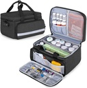 CURMIO tablete Bottle Organizator shranjevanje, Medication Lock Box za tablete Organizator in medicinske potrebščine, črna (Patented Design)