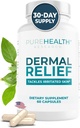 PUREHEALTH RAZISKAVE Dermalne olajšave - za razdraženo kožo, ekcem in dermatitis z L-histidinom, izvleček korenine Ashwagandha, Rhodiola Crenulata, vitamin D in E - 1 steklenička - 60 kapsul