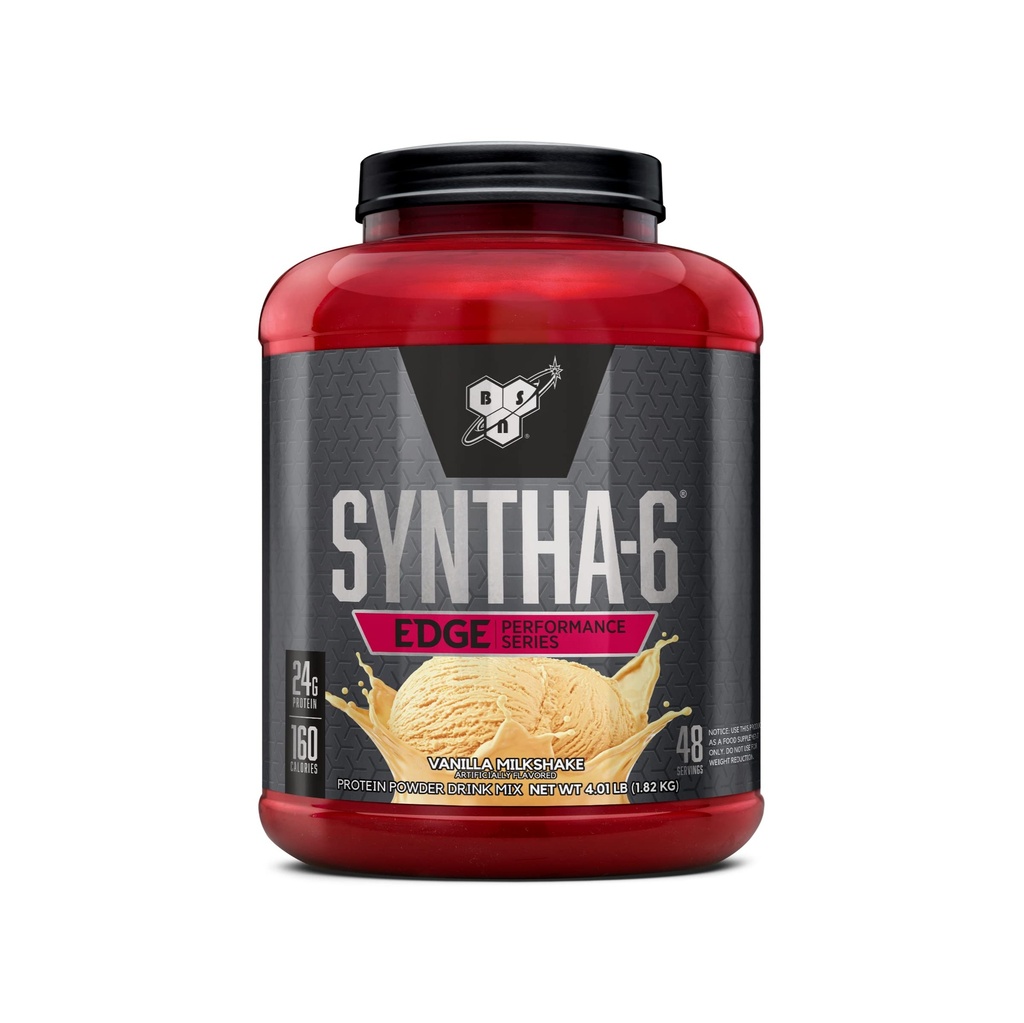 BSN SYNTHA-6 Edge Protein Powder, Vanilla Protein Powder s hidrolizirano Whey, Micellar Kazein, izolat mlečnih beljakovin, nizek sladkor, 24g proteini, Vanilla Milkshake, 48 servivi