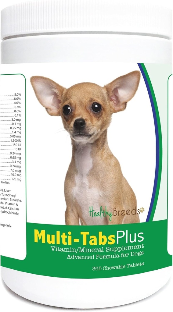 Zdrave pasme Chihuahua Multi-Tabs Plus Žvečljive tablete 365 Število