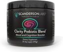 Clarity Prebiotična mešanica – Optimizacija Gut in Mood preko osi Gut-Brain – en mesec dobave – enostaven za uporabo, en Scoop meša s tekočino ali hrano – Vegan, Soy-free, Gluten-free, Non-GMO