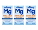 Počasen Mag Magnezijev klorid in kalcij, vsak 60 tablet (vrednostni paket po 3)