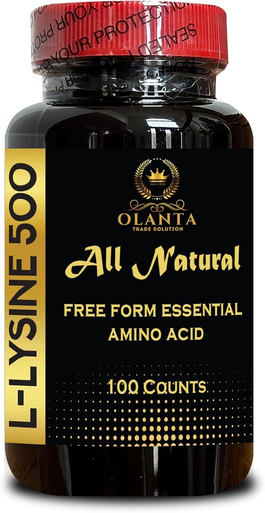 L-LYSINE Supplement Amino ACIDS - L-Lysine HCL tablete, Essential Amino Amino Acid dodatek za imuno podporo, razvoj mišic, zdravi sklepi - 1 steklenica 100 števk