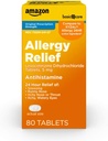 Osnovna oskrba 24 ur Alergija Relief, levocetirizin dihidroklorid tablete, 5 mg Antihistaminik za Sneesing, Runny Nose, Srbeč nos ali grlo in srbenje, vodene oči, 80 Count Pack