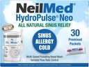 NeilMed HydroPulse Neo. Multi-Speed Electric Pulsating Nasal Sinus namakanje sistem s 30 Sinus Rinse Predmešani paketi.