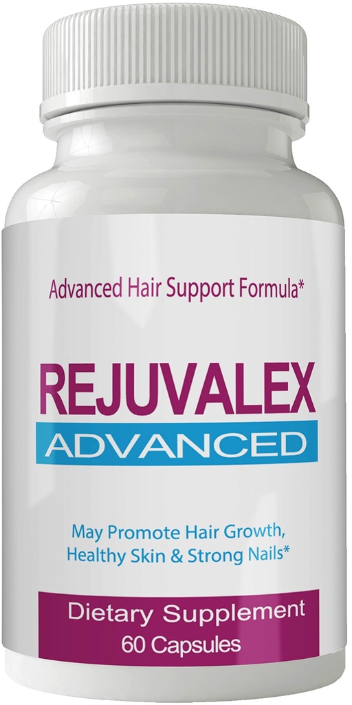 Rejuvalex Napredno las rast Formula - Edinstvena dopolnila z vitamini in minerali z Biotin - Gluten Free 60 Kapsule - Las Las Las Las Koža in nohti Dodatna moč Formula rast Pospešiti