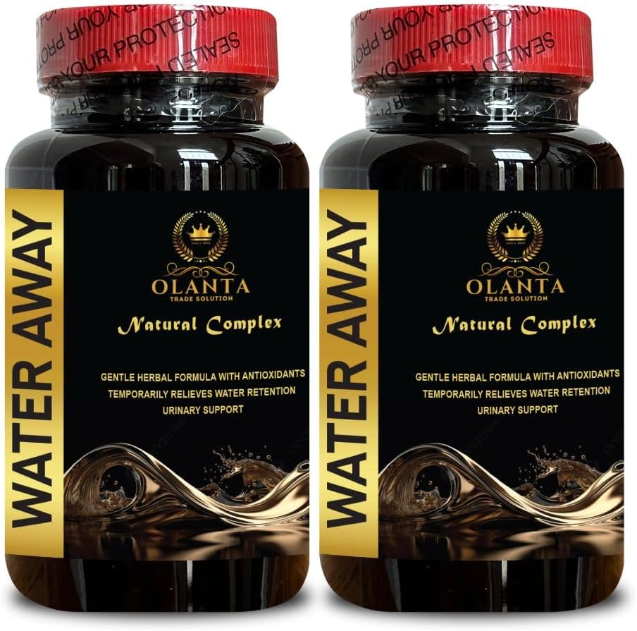 VODA AWAY - hitro delovanje Bloating Relief, tablete za zadrževanje vode, diuretične tablete za zadrževanje vode, diuretične tablete za vodo, tablete za zadrževanje vode - 2 steklenici