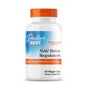 Doctor's Best NAC Detox Regulators Supplement za moške in ženske - N-Acetil Cysteine 600 mg, Jetra Health Support, NAC kapsule s Selenium & Molibden, Podpira antioksidant obrambo - 60 Veg Caps