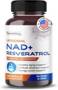Liposomna NAD+ 600 mg z Resveratrolom 200 mg za celično energijo in zdravo staranje – 180 kapsul – veganska, ne-GMO, ZDA Made