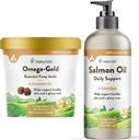 NaturVet – Salmonsko olje Skin & Coat Plus Omegas - 17 Oz Oil - NaturVet – Omega-Gold Plus Salmonovo olje - 90 mehkih žvečil